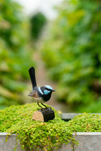 Load image into Gallery viewer, Hand Carved DecoBird Superb Fairy Wren