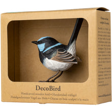 Load image into Gallery viewer, Hand Carved DecoBird Superb Fairy Wren