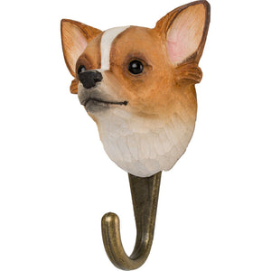 Hand Carved Chihuahua Hook