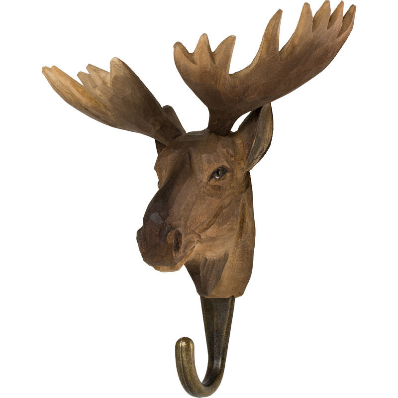 Hand Carved Moose Hook