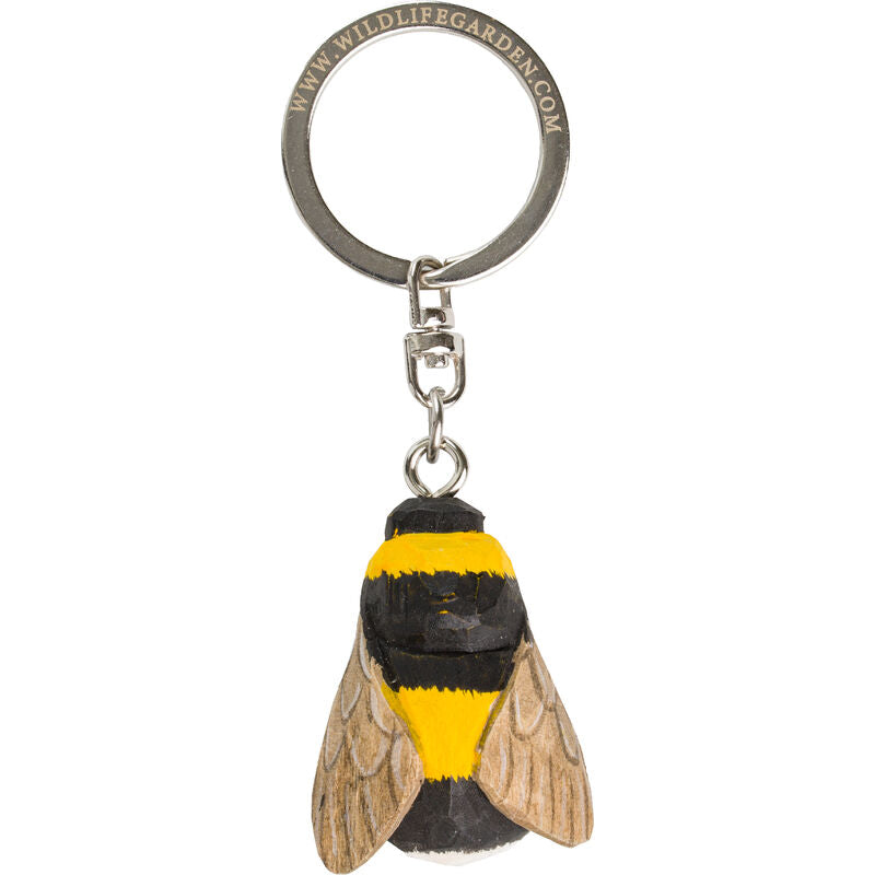 Hand Carved Bumblebee Keyring