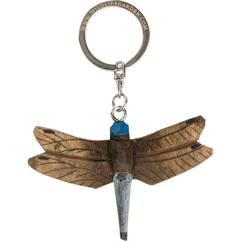 Hand Carved Dragonfly Keyring