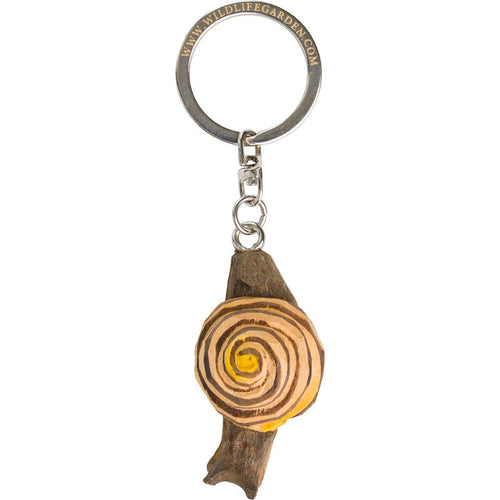 Hand Carved Snail Keyring