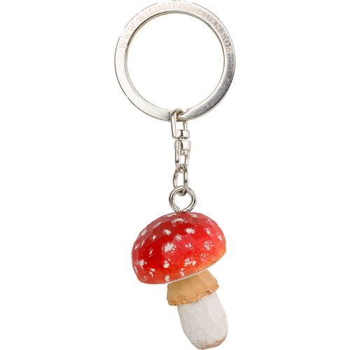 Hand Carved Fly Agaric Mushroom Keyring