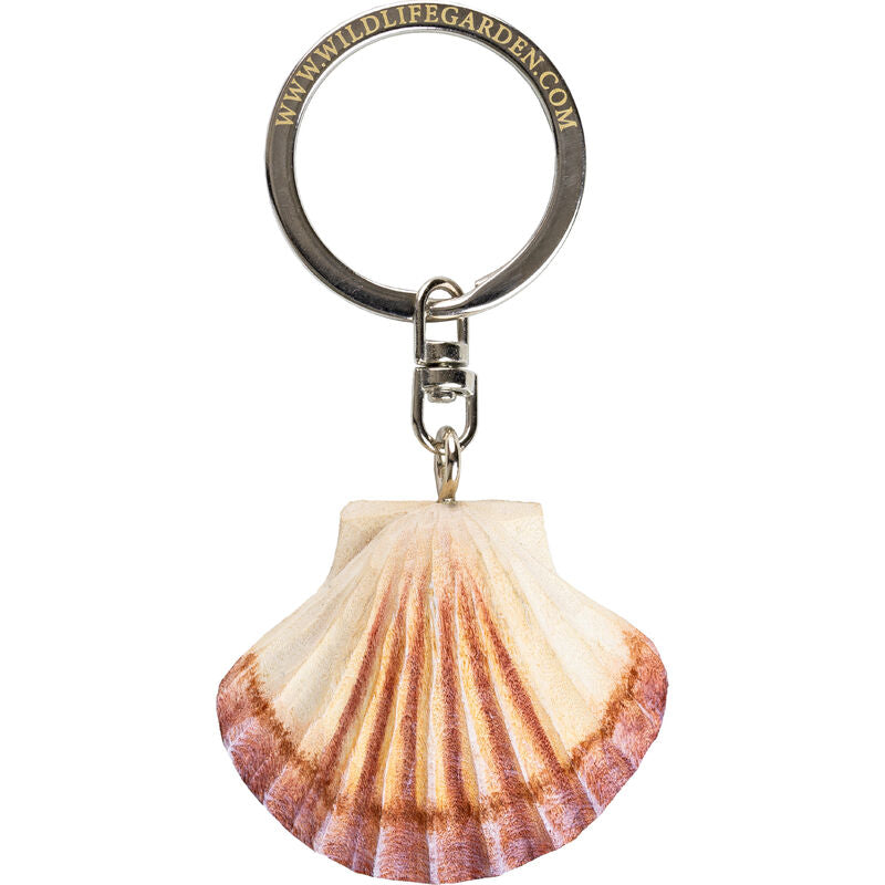 Hand Carved Scallop Keyring