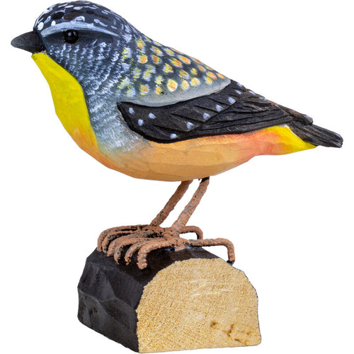 Hand Carved DecoBird Spotted Pardalote