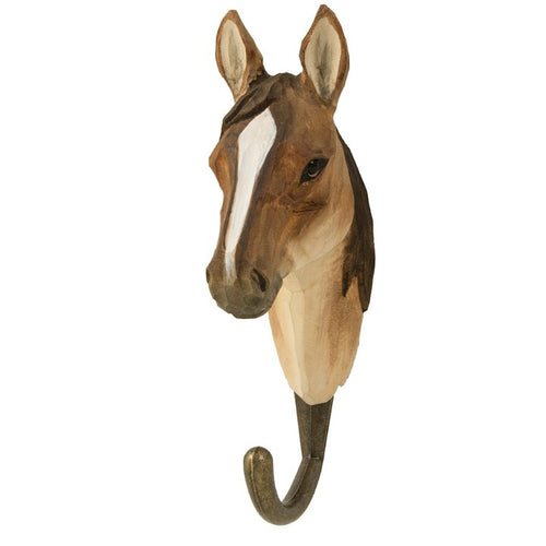 Hand Carved Arab Horse Hook