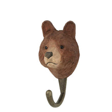 Load image into Gallery viewer, Hand Carved Brown Bear Hook
