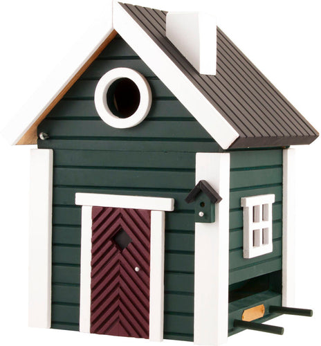 Multiholk - Green Cottage Bird Feeder Bird House