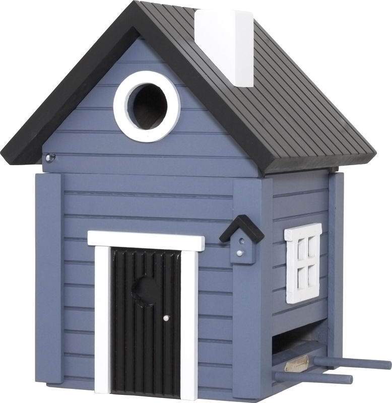 Multiholk - Blue Cottage Bird Feeder Bird House