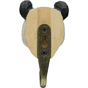 Hand Carved Panda Hook