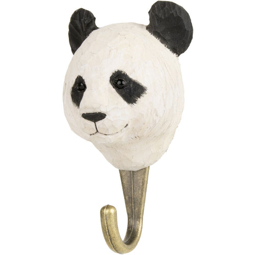 Hand Carved Panda Hook