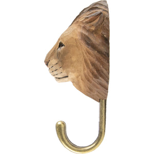 Hand Carved Lion Hook
