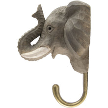 Load image into Gallery viewer, Hand Carved Elephant Hook