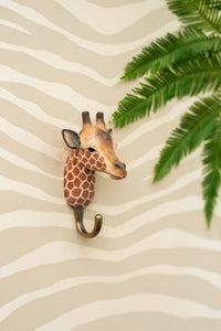 Hand Carved Giraffe Hook