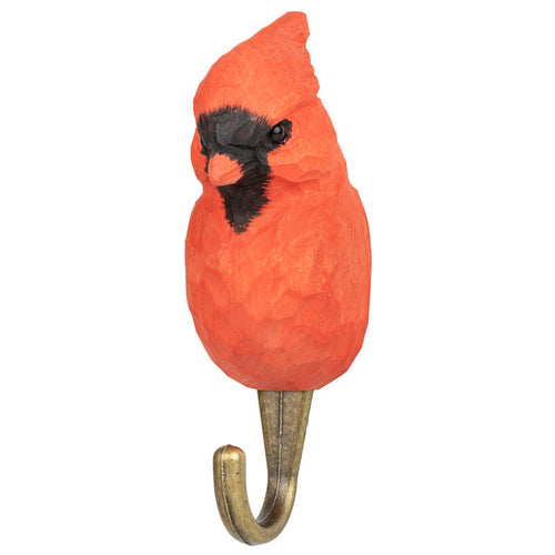 Hand Carved Northern Cardinal Hook