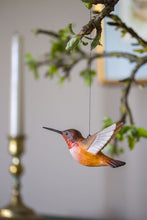 Load image into Gallery viewer, Hand Carved DecoBird Rufous Hummingbird