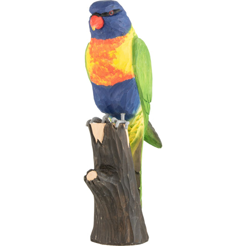 Hand Carved DecoBird Rainbow Lorikeet