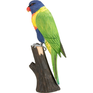 Hand Carved DecoBird Rainbow Lorikeet