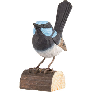 Hand Carved DecoBird Superb Fairy Wren