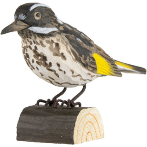 Hand Carved DecoBird New Holland Honeyeater