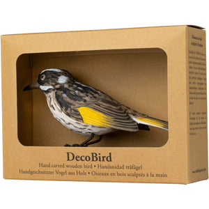 Hand Carved DecoBird New Holland Honeyeater