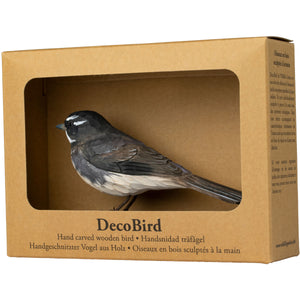 Hand Carved DecoBird Grey Fantail
