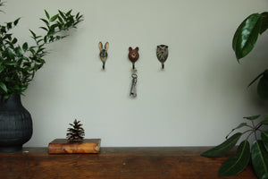 Hand Carved Owl Hook