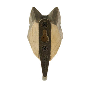 Hand Carved Wolf Hook