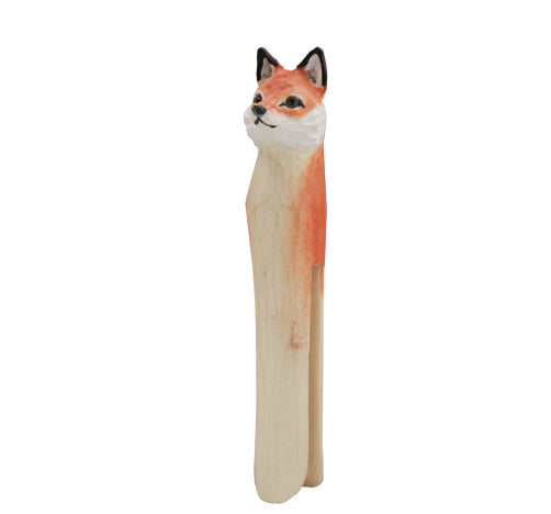 Hand Carved Fox Peg