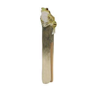 Hand Carved Frog Peg