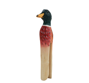 Hand Carved Duck Peg