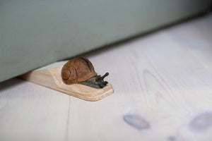 Hand Carved Roman Snail Doorstop