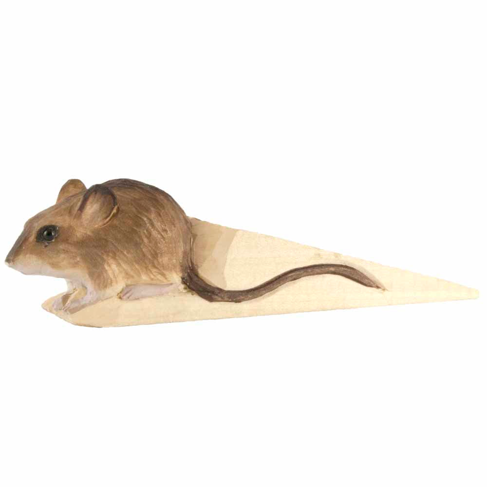 Hand Carved Mouse Doorstop