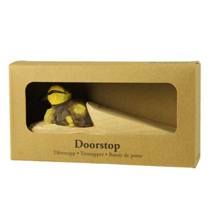 Hand Carved Mallard Duckling Doorstop