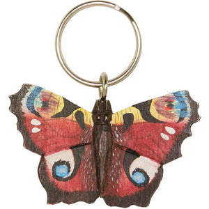 Hand Carved Butterfly Keyring