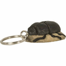 Load image into Gallery viewer, Hand Carved Beetle Keyring