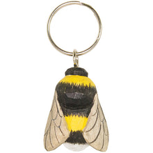 Load image into Gallery viewer, Hand Carved Bumblebee Keyring