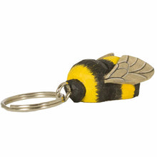 Load image into Gallery viewer, Hand Carved Bumblebee Keyring