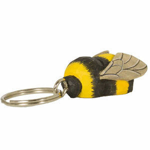 Hand Carved Bumblebee Keyring