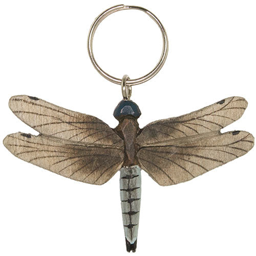 Hand Carved Dragonfly Keyring