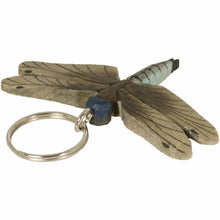 Load image into Gallery viewer, Hand Carved Dragonfly Keyring