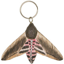 Load image into Gallery viewer, Hand Carved Moth Keyring