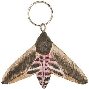 Hand Carved Moth Keyring