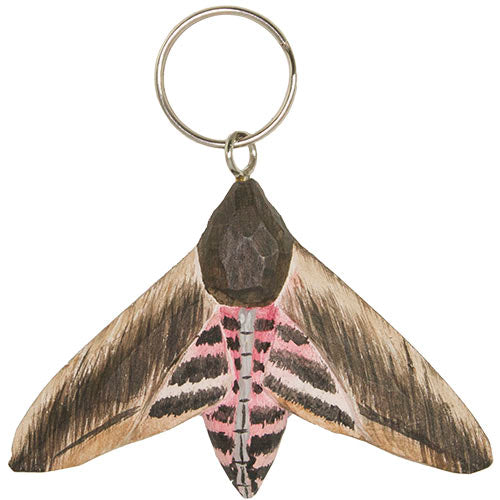 Hand Carved Moth Keyring