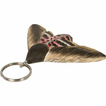 Load image into Gallery viewer, Hand Carved Moth Keyring