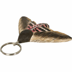 Hand Carved Moth Keyring